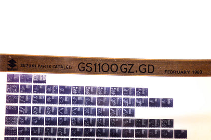 OEM Suzuki GS1100 GZ, GD 1983/February Parts Catalog Microfiche