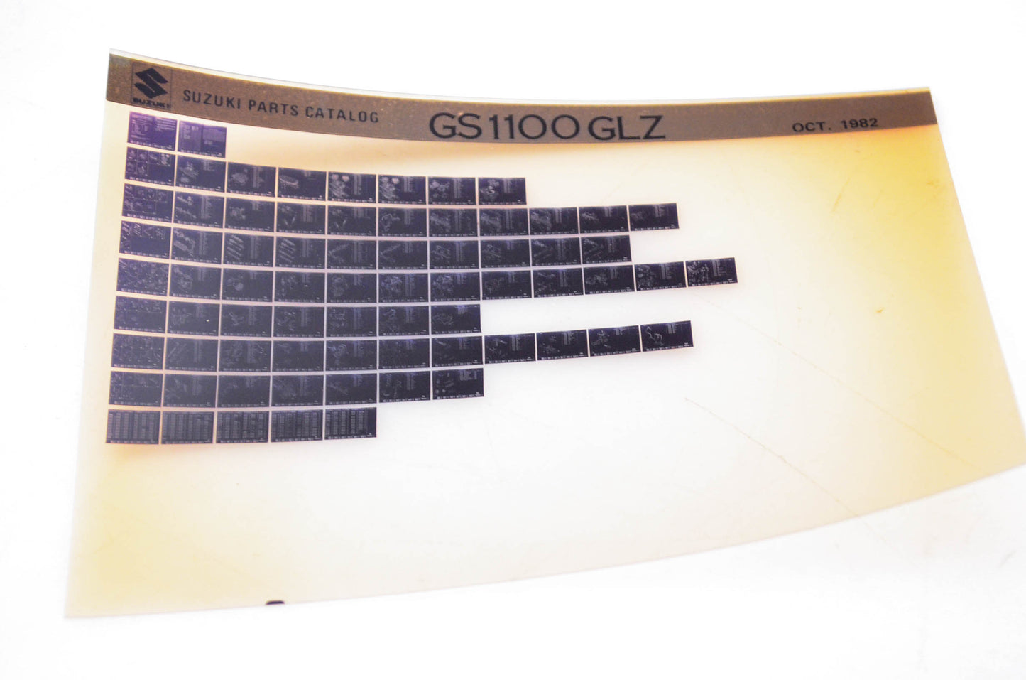 OEM Suzuki GS 1100 GLZ 1982/October Parts Catalog Microfiche