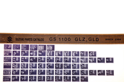 OEM Suzuki GS 1100 GLZ, GLD 1984/March Parts Catalog Microfiche