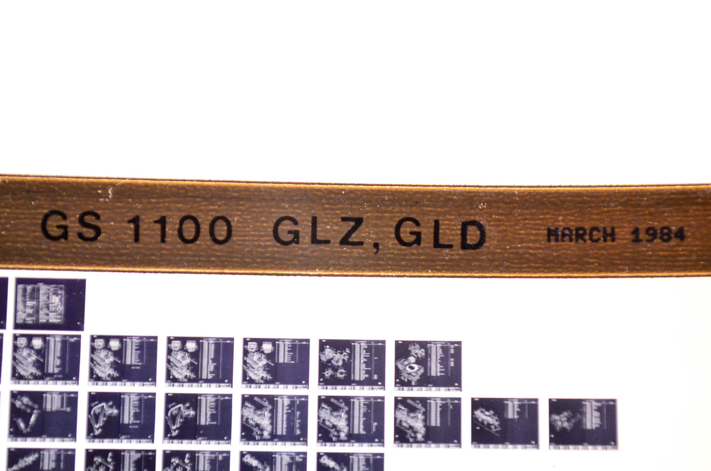 OEM Suzuki GS 1100 GLZ, GLD 1984/March Parts Catalog Microfiche