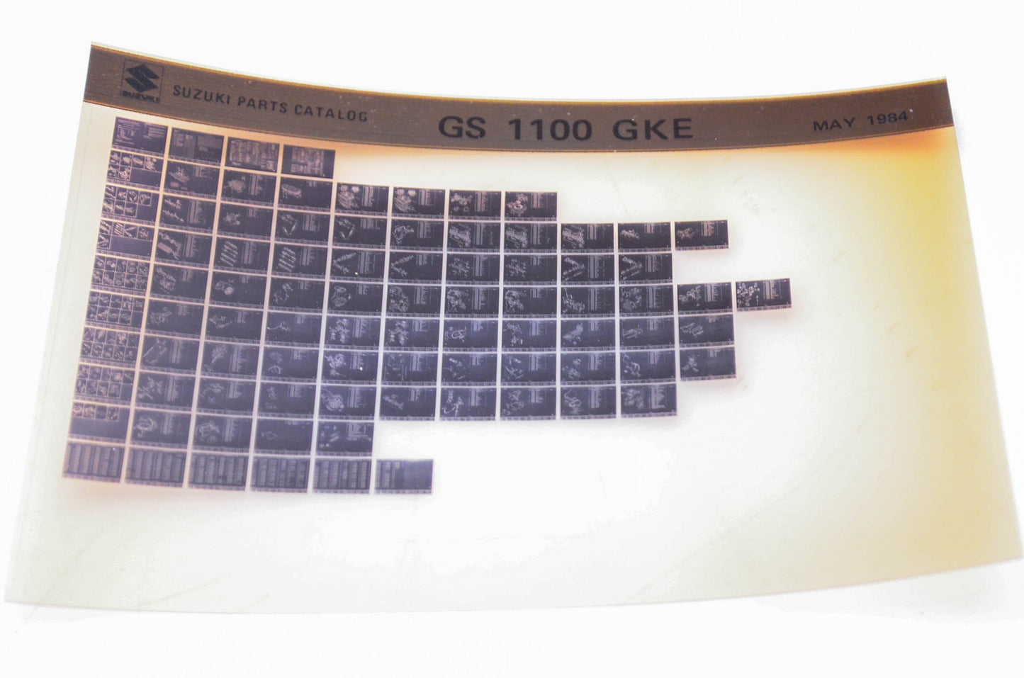 OEM Suzuki GS 1100 GKE 1984/May Parts Catalog Microfiche