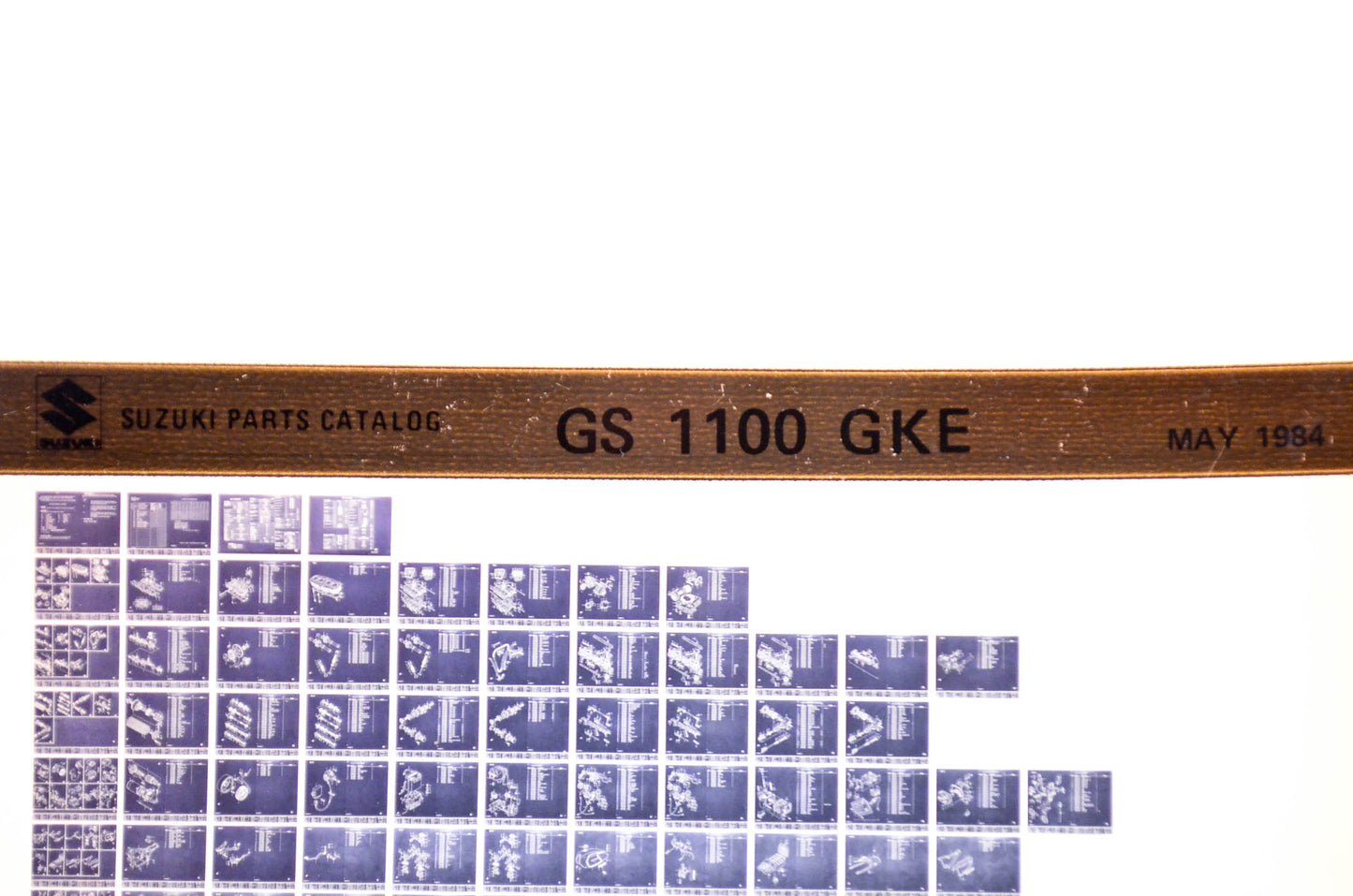 OEM Suzuki GS 1100 GKE 1984/May Parts Catalog Microfiche