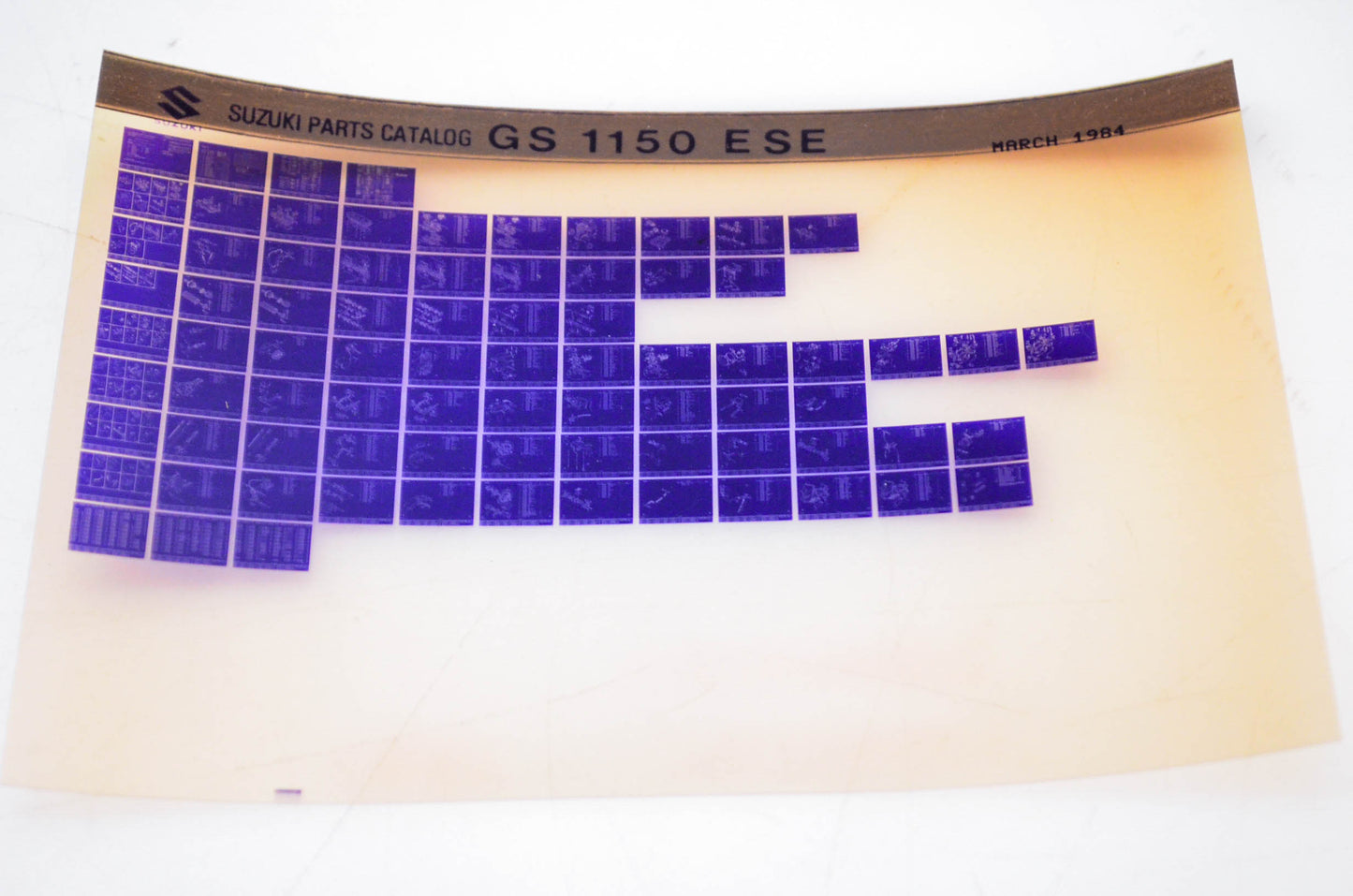 OEM Suzuki GS 1150 ESE 1984/March Parts Catalog Microfiche