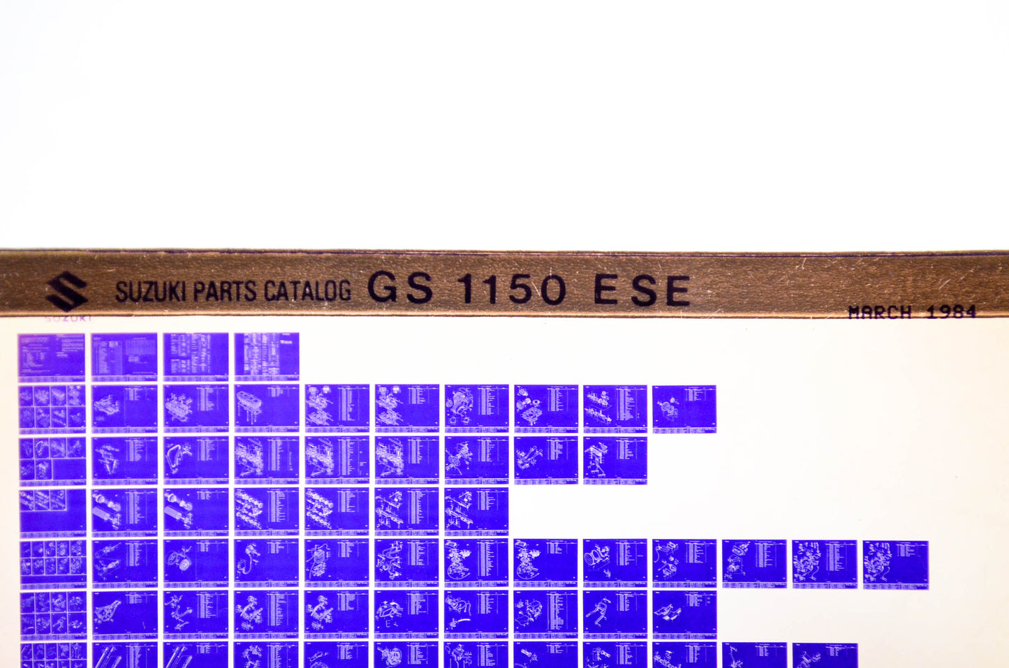 OEM Suzuki GS 1150 ESE 1984/March Parts Catalog Microfiche
