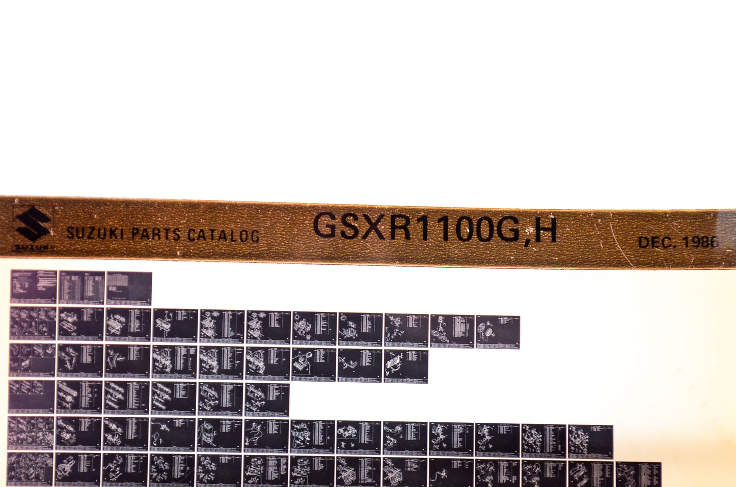 OEM Suzuki GSXR1100G,H 1986/December Parts Catalog Microfiche