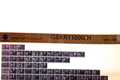 OEM Suzuki GSXR1100G,H 1986/December Parts Catalog Microfiche