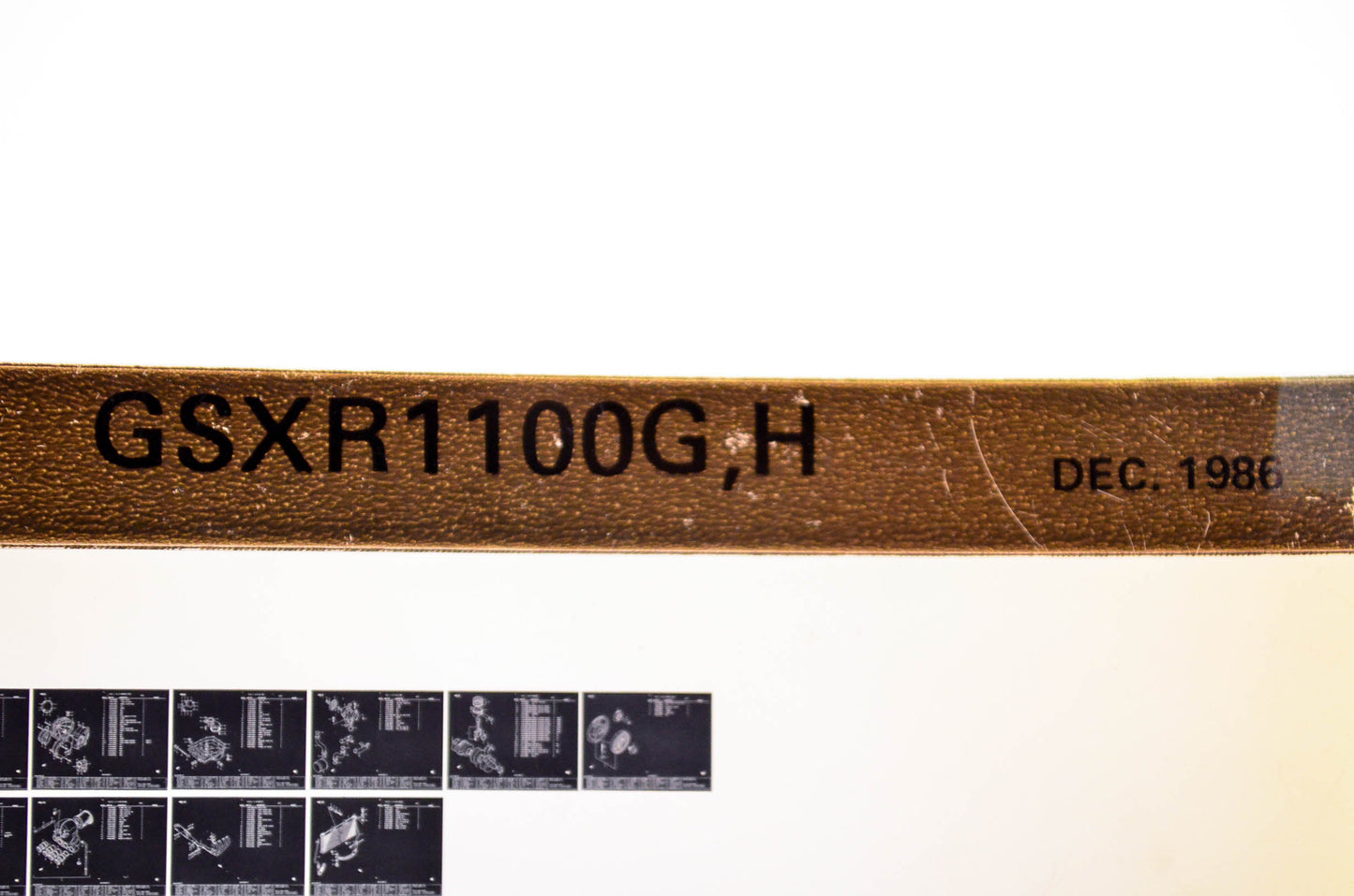 OEM Suzuki GSXR1100G,H 1986/December Parts Catalog Microfiche