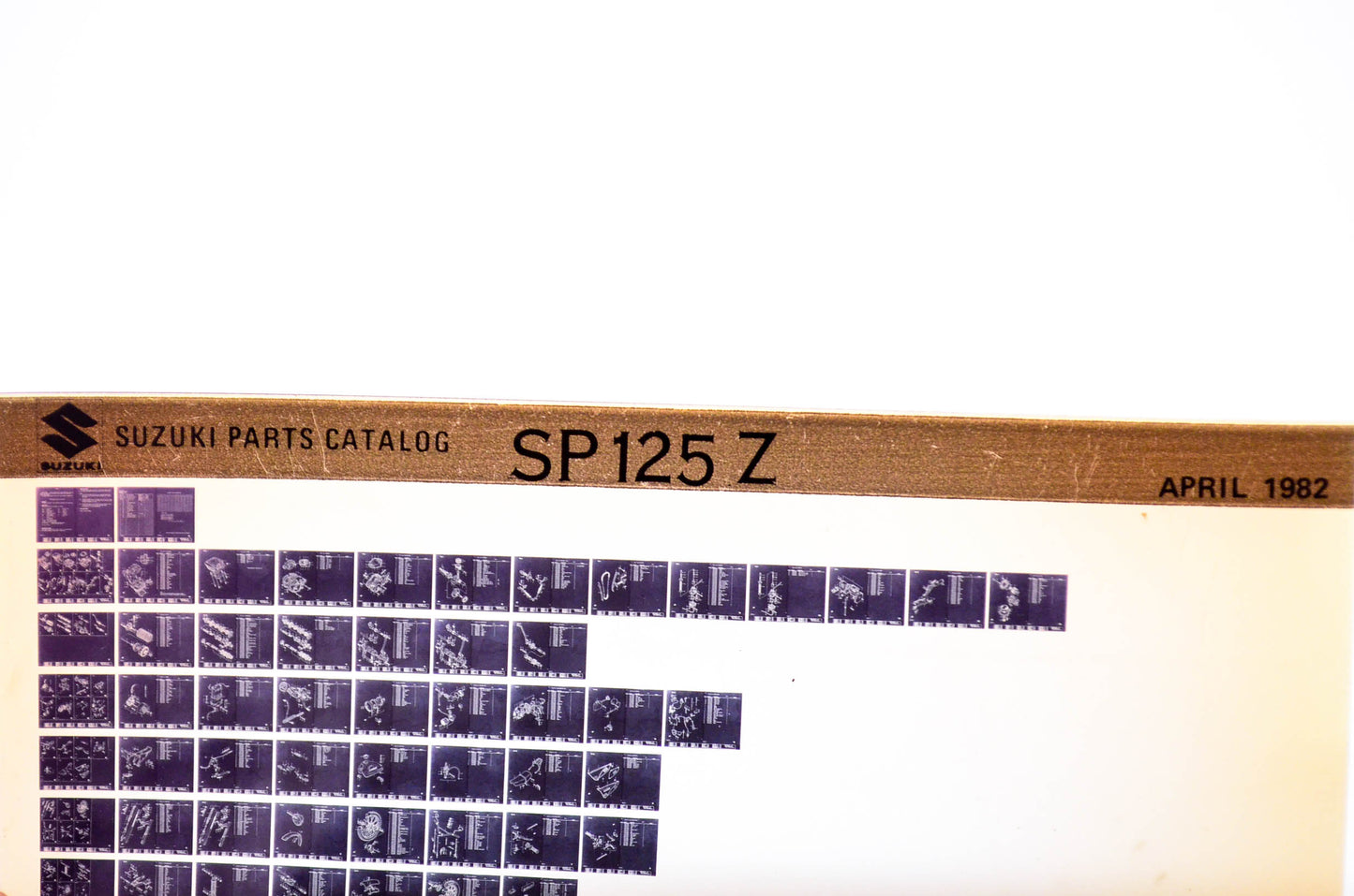 OEM Suzuki SP 125 Z 1982/April Parts Catalog Microfiche