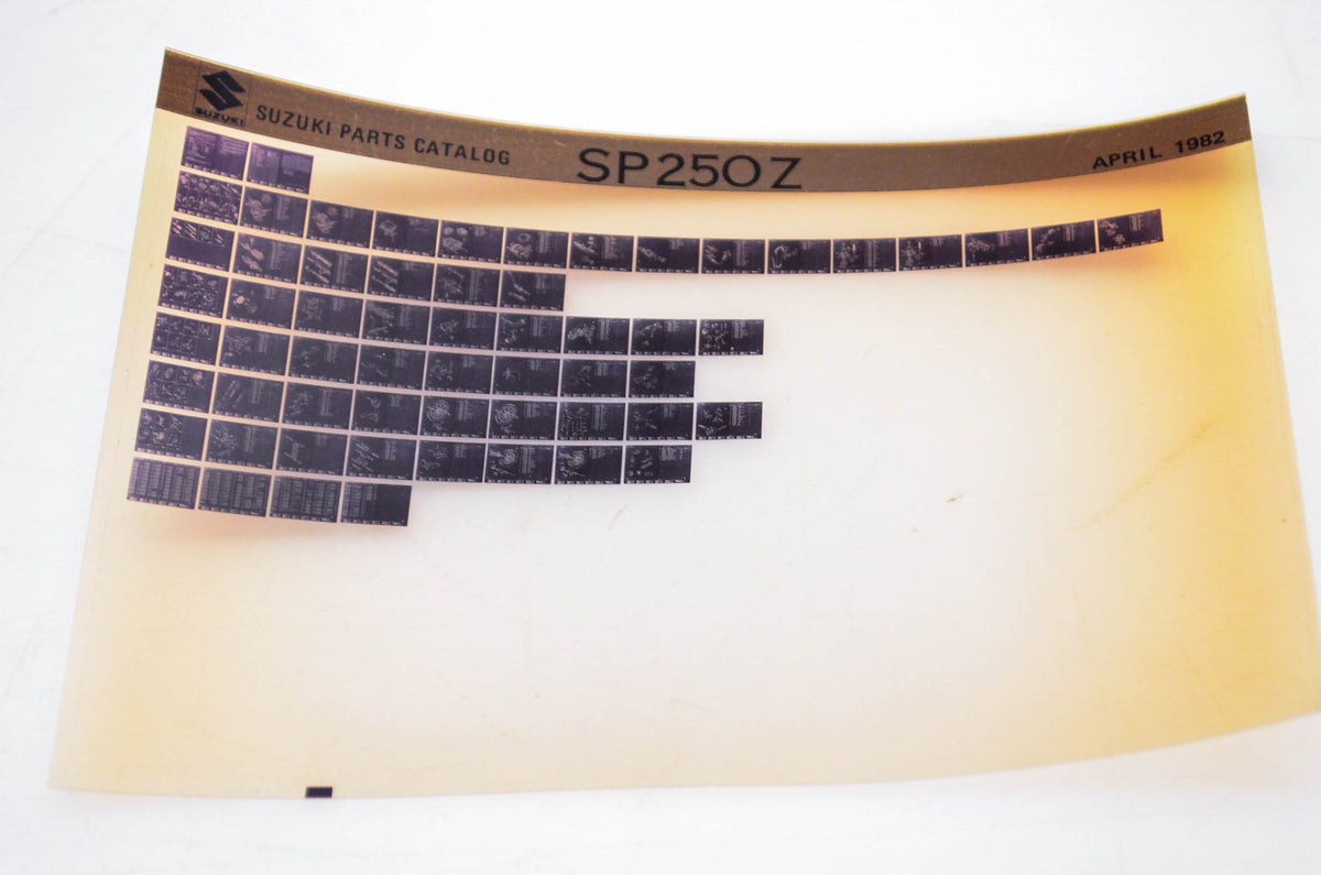 OEM Suzuki SP 250 Z 1982/April Parts Catalog Microfiche