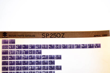 OEM Suzuki SP 250 Z 1982/April Parts Catalog Microfiche