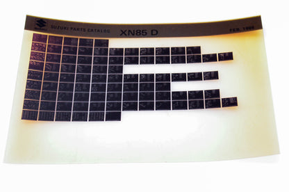 OEM Suzuki XN85 D 1986/February Parts Catalog Microfiche