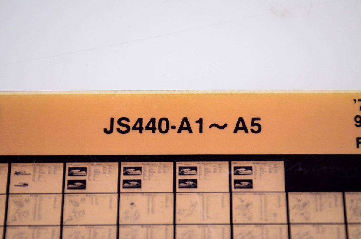 OEM Kawasaki JS440 A1-A5 1986/February Jet Ski 440 Microfiche File '77 ...