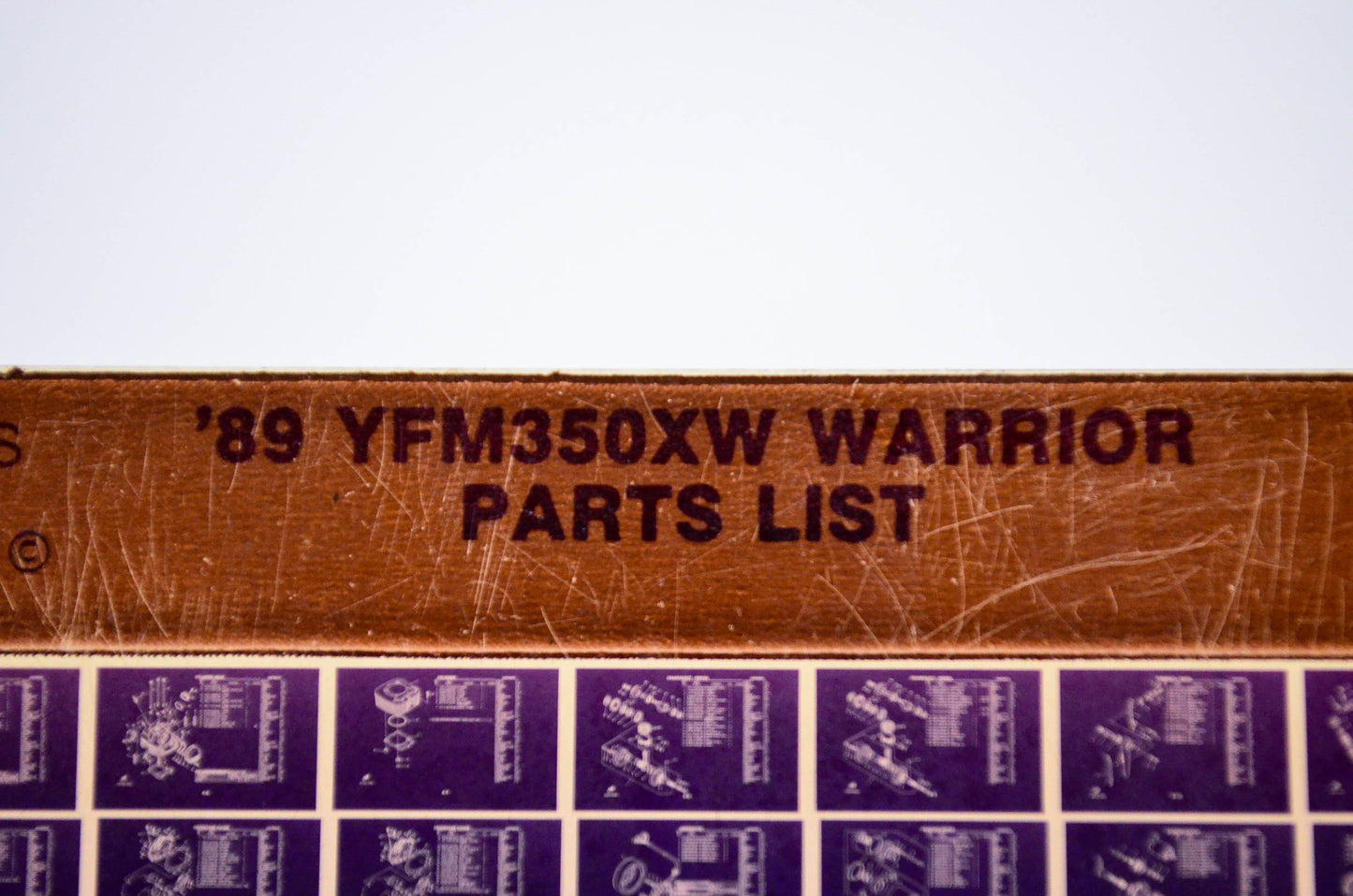 OEM Yamaha YFM350XW 1989/February 6 '89 Warrior Parts List Microfiche