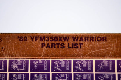 OEM Yamaha YFM350XW 1989/February 6 '89 Warrior Parts List Microfiche