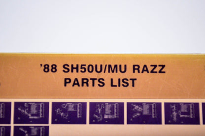 OEM Yamaha SH50U/MU 1988/February 22 '88 Razz Parts List Microfiche