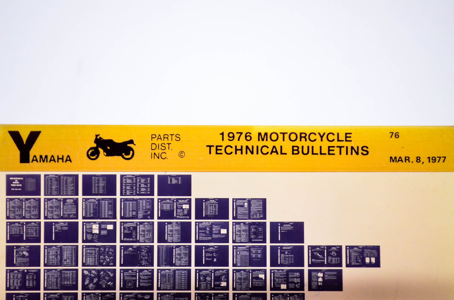 OEM Yamaha 1977/March 8 '76 Motorcycle Technical Bulletins Microfiche