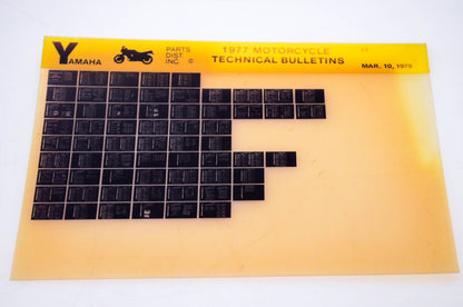 OEM Yamaha 1978/March 10 '77 Motorcycle Technical Bulletins Microfiche