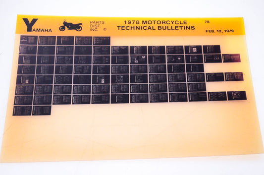OEM Yamaha 1979/February 12 '78 Motorcycle Technical Bulletins Microfiche