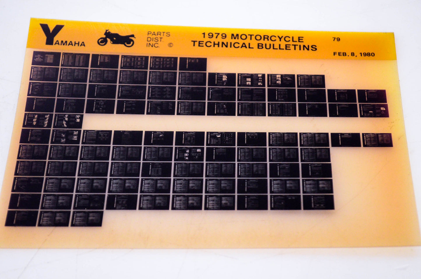 OEM Yamaha 1980/February 8 '79 Motorcycle Technical Bulletins Microfiche