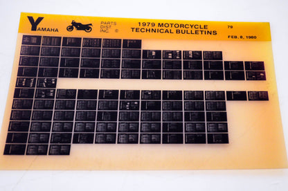 OEM Yamaha 1980/February 8 '79 Motorcycle Technical Bulletins Microfiche