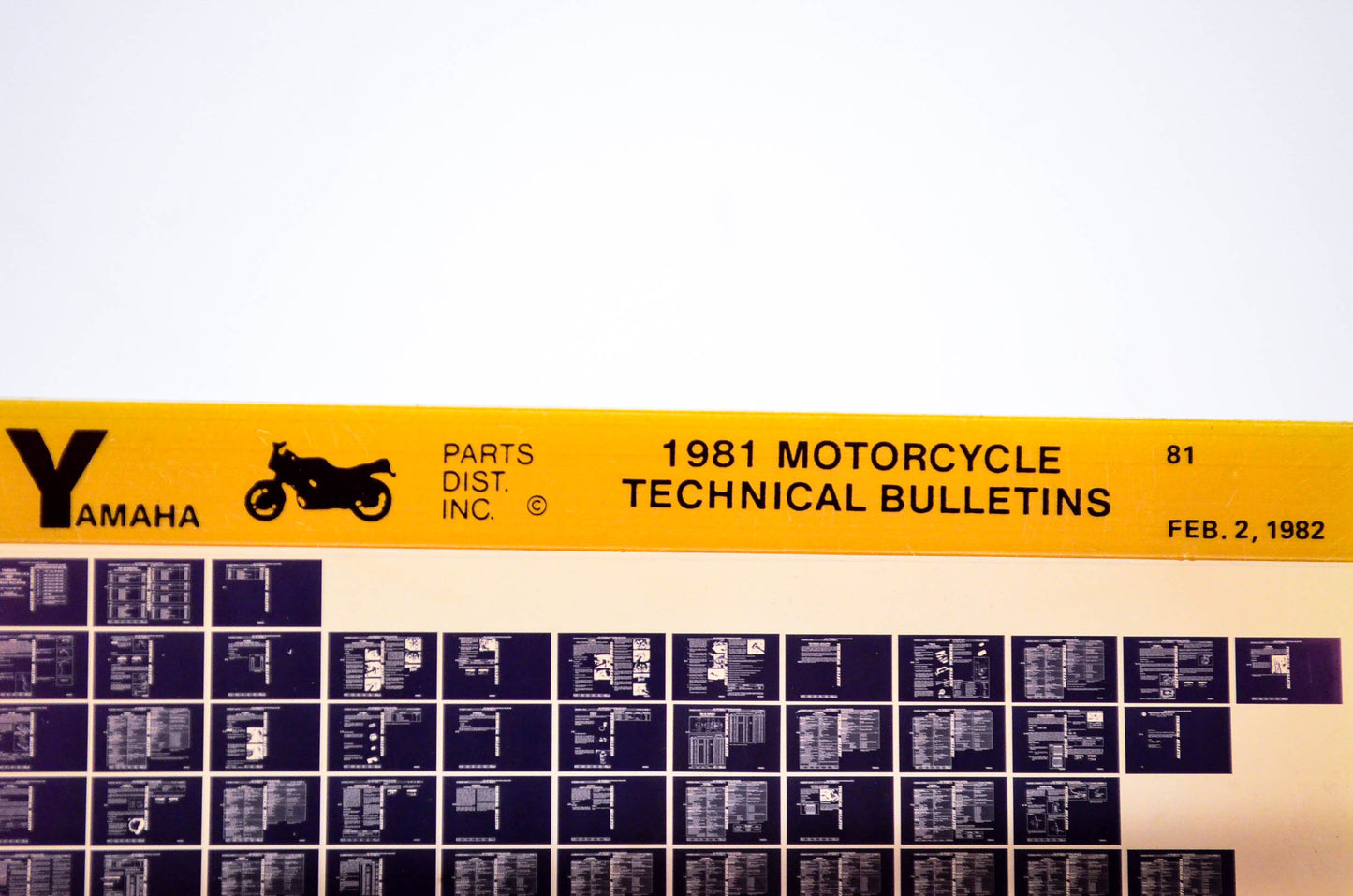 OEM Yamaha 1982/February 2 '81 Motorcycle Technical Bulletins Microfiche