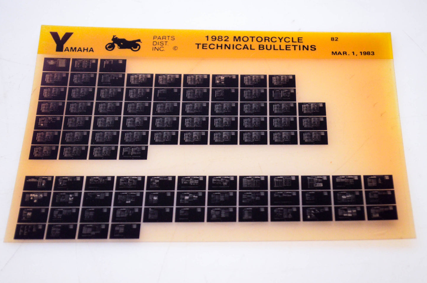 OEM Yamaha 1983/March 1 '82 Motorcycle Technical Bulletins Microfiche