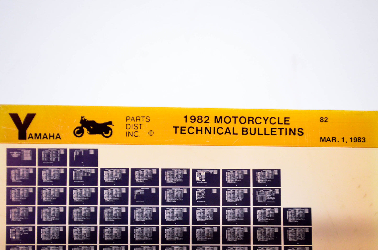 OEM Yamaha 1983/March 1 '82 Motorcycle Technical Bulletins Microfiche