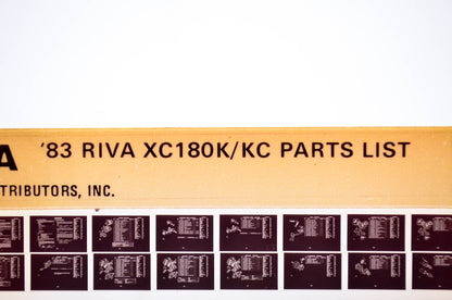 OEM Yamaha XC180K/KC 1983/August 1 '83 Riva Parts List Microfiche