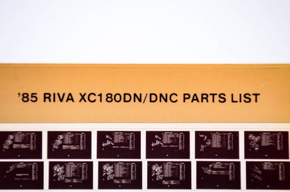 OEM Yamaha XC180DN/DNC 1984/September 7 '85 Riva Parts List Microfiche