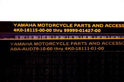 OEM Yamaha ABA-AUD79-10-00 1984/Jun Motorcycle Parts and Accessories Price List Microfiche Pgs 1-2