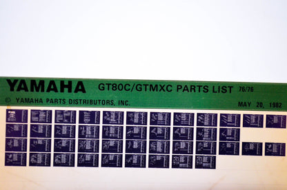 OEM Yamaha GT80C/GTMXC 1982/May 20 '76 Parts List Microfiche