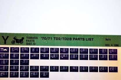 OEM Yamaha TD2/TD2B 1984/December 4 '70 -'71 Parts List Microfiche