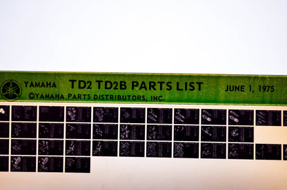 OEM Yamaha TD2 TD2B 1975/June 1 Parts List Microfiche