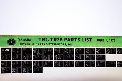 OEM Yamaha TR2, TR2B 1975/June 1 Parts List Microfiche