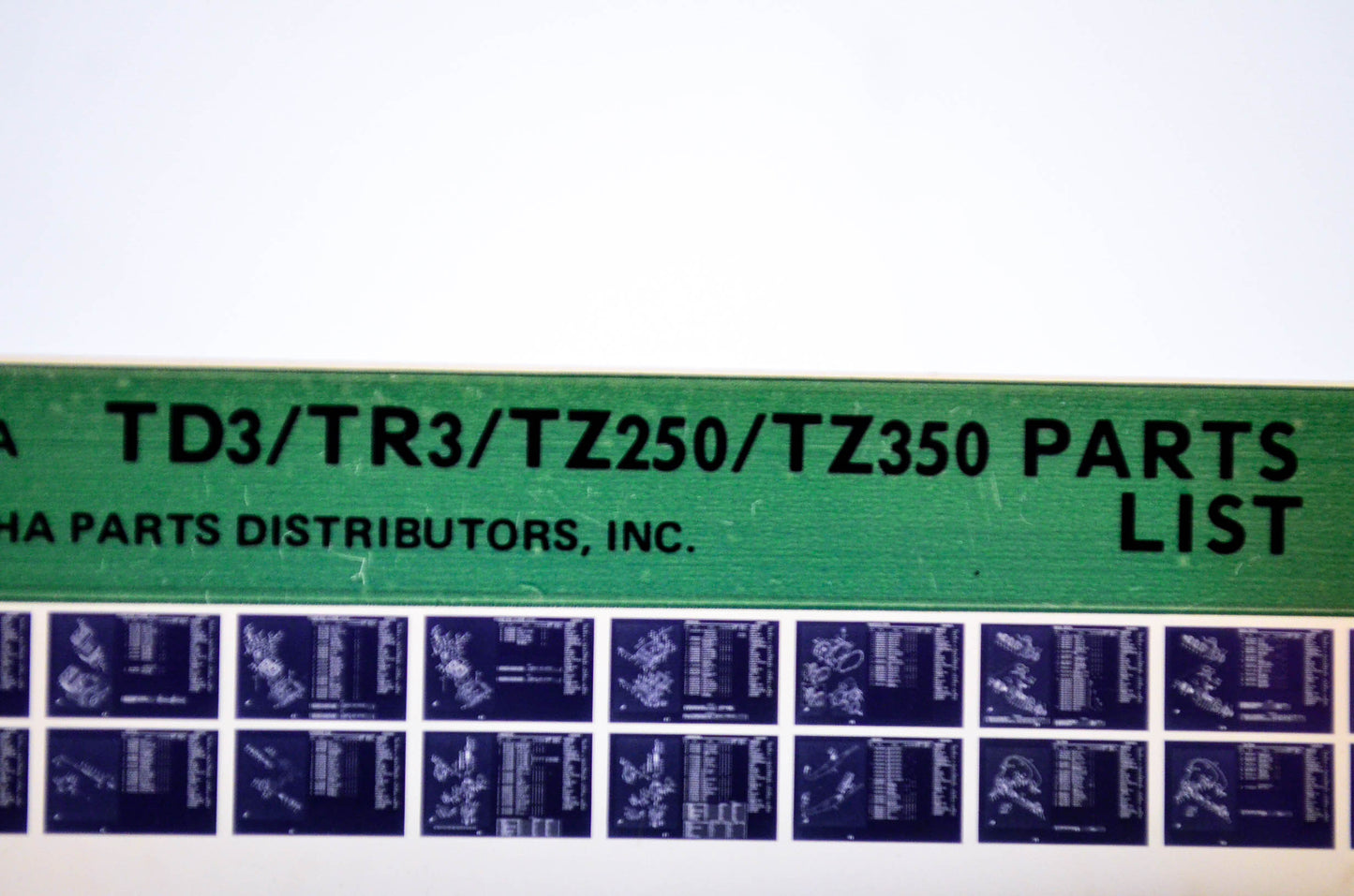 OEM Yamaha TD3/TR3/TZ250/TZ350 1977/September 7 '72 - '74 Parts List Microfiche