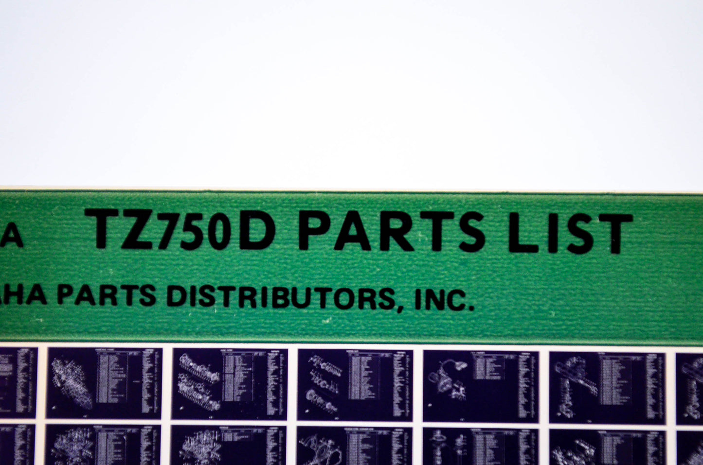 OEM Yamaha TZ750D 1978/May 2 '77 Parts List Microfiche