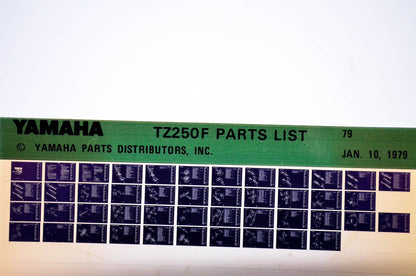 OEM Yamaha TZ250F 1979/January 10 '79 Parts List Microfiche