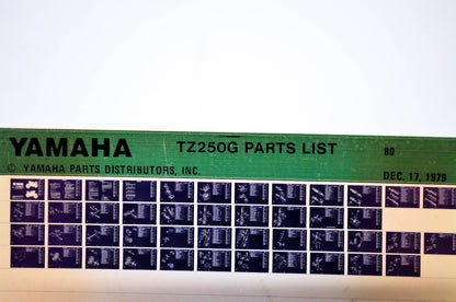 OEM Yamaha TZ250G 1979/December 17 '80 Parts List Microfiche