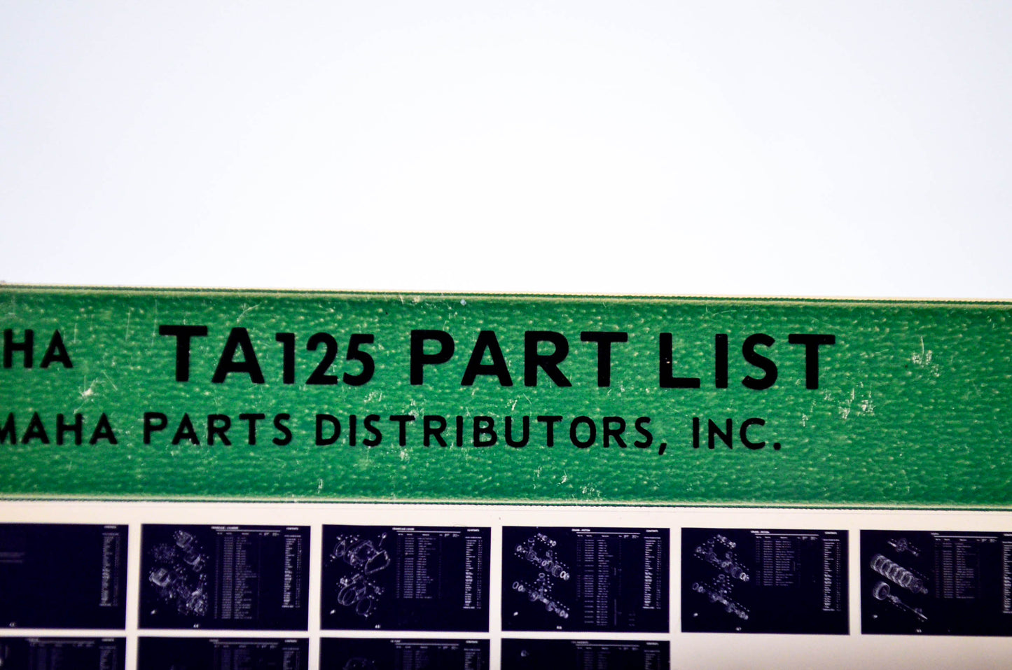 OEM Yamaha TA125 1975/June 1 Parts List Microfiche