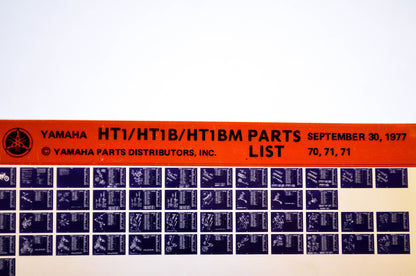 OEM Yamaha HT1/HT1B/HT1BM 1977/September 30 '70 - '71 Parts List Microfiche