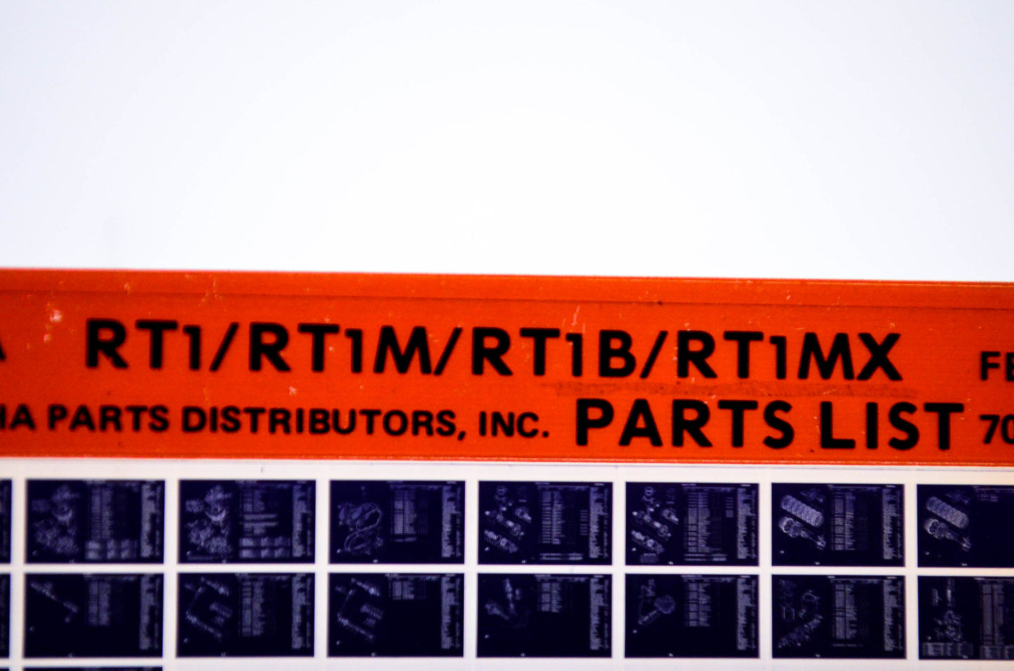 OEM Yamaha RT1/RT1M/RT1B/RT1MX 1978/February 15 '70 - '71 Parts List Microfiche