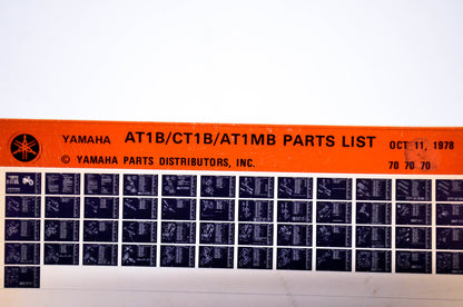 OEM Yamaha AT1B/CT1B/AT1MB 1978/October 11 '70 Parts List Microfiche