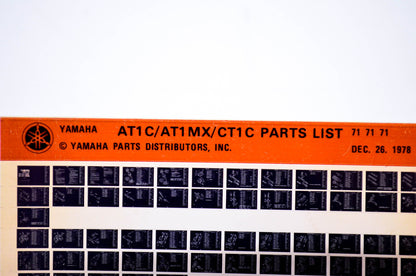 OEM Yamaha AT1C/AT1MX/CT1C 1978/December 26 '71 Parts List Microfiche