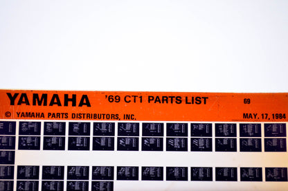 OEM Yamaha CT1 1984/May 17 '69 Parts List Microfiche