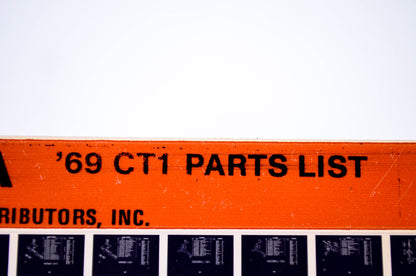 OEM Yamaha CT1 1984/May 17 '69 Parts List Microfiche