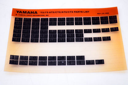 OEM Yamaha AT2/CT2/AT3/CT3 1984/May 25 '72/'73 Parts List Microfiche