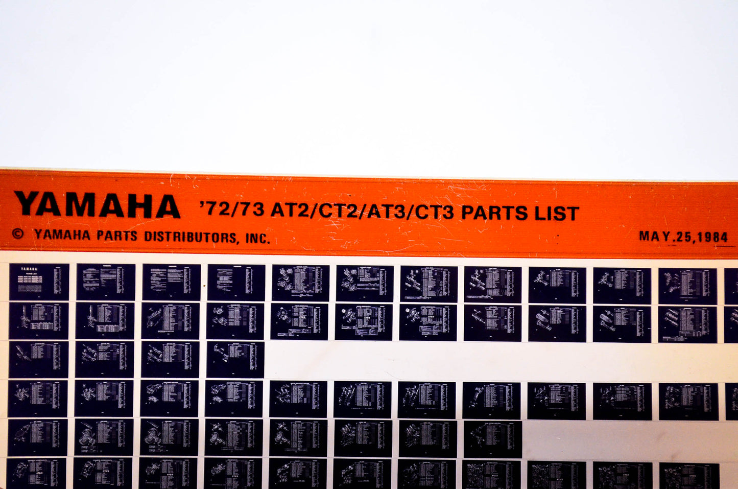 OEM Yamaha AT2/CT2/AT3/CT3 1984/May 25 '72/'73 Parts List Microfiche