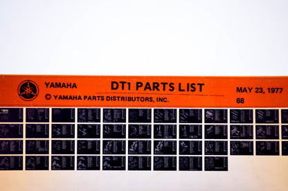 OEM Yamaha DT1 1977/May 23 '68 Parts List Microfiche
