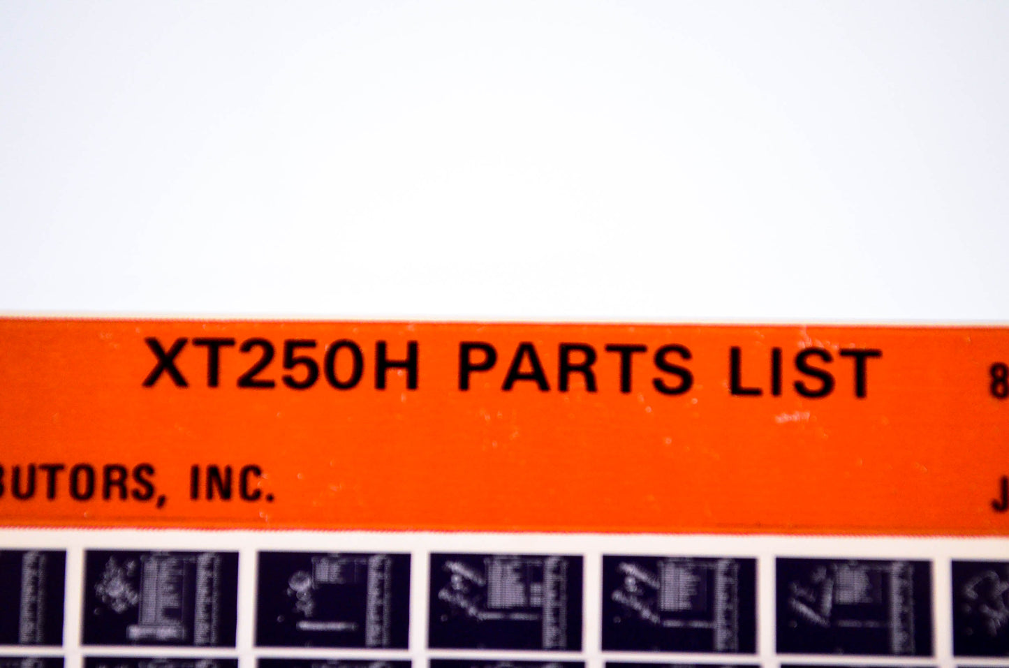 OEM Yamaha XT250H 1981/July 29 '81 Parts List Microfiche