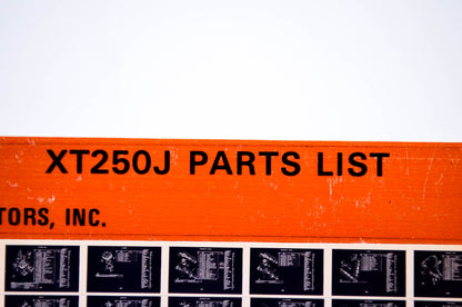 OEM Yamaha XT250J 1982/December 11 '82 Parts List Microfiche